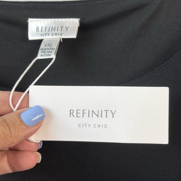 City Chic Refinity Dress XXL Black Bubble dress plus size Funky Fun Mini New - Picture 4 of 10